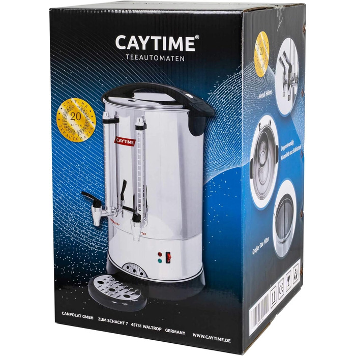 Чайоварка Teemaschine D6: 6 літрів, аналоговий, з подвійними стінками, чайник-самовар