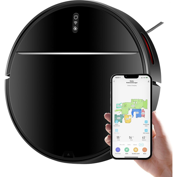 Робот-пилосос з функцією миття - з док-станцією - для власників домашніх тварин