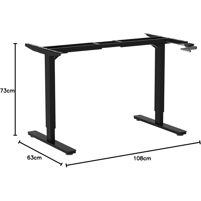 Регульований стіл Ergotopia Desktopia для дому та офісу | Білий | Без стільниці