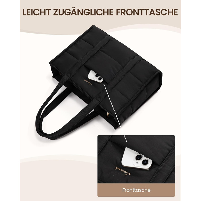 Сумка для ноутбука LOVEVOOK для жінок, велика, шопер, сумка-пуфер, робоча/офісна сумка, тоут, жіночі сумки, сумка для навчання, шкільна сумка, сумка через плече для університету, бізнесу, школи, сіро-зелений колір (17 дюймів, чорний)