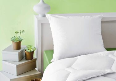 Подушка Abeil 15000000532 Organic Attitude, класична, екологічно чиста, органічна бавовна, 60 x 60 см, біла одинарна подушка