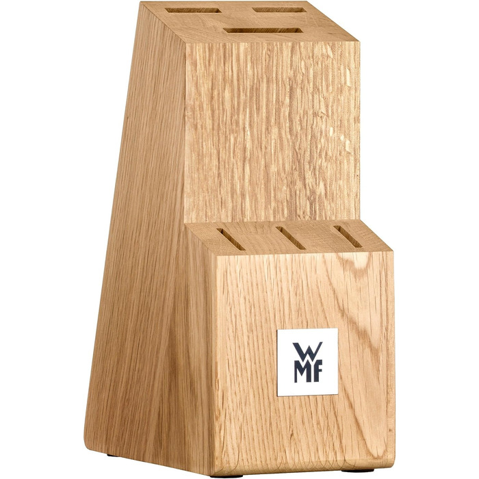 Набір ножів WMF Messerblock, 7 предметів: 6 шматкованих ножів, 1 дерев'яний брусок, сталь Klingenstahl, нержавіюча сталь