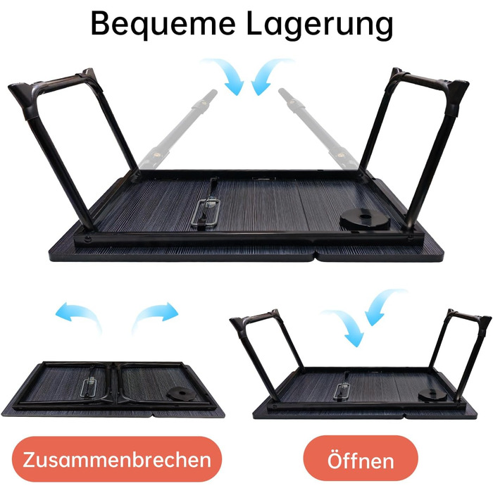 Складаний столик для ноутбука: портативний столик для ліжка та дивану з підстаканником