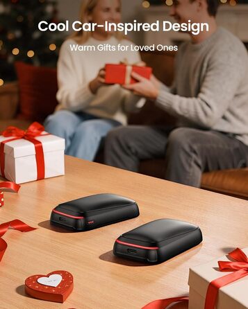 Електричні грілки для рук Gaiatop 2 шт. з магнітом, 4000mAh, USB, багаторазові, швидкий нагрів за 3 секунди, 3 режими, компактні, ідеальні для подарунків чоловікам та жінкам, чорні