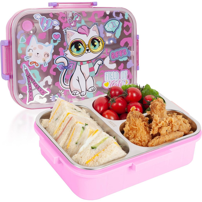 Ланч-бокс Bento з нержавіючої сталі PinkSheep для дітей (кішка)