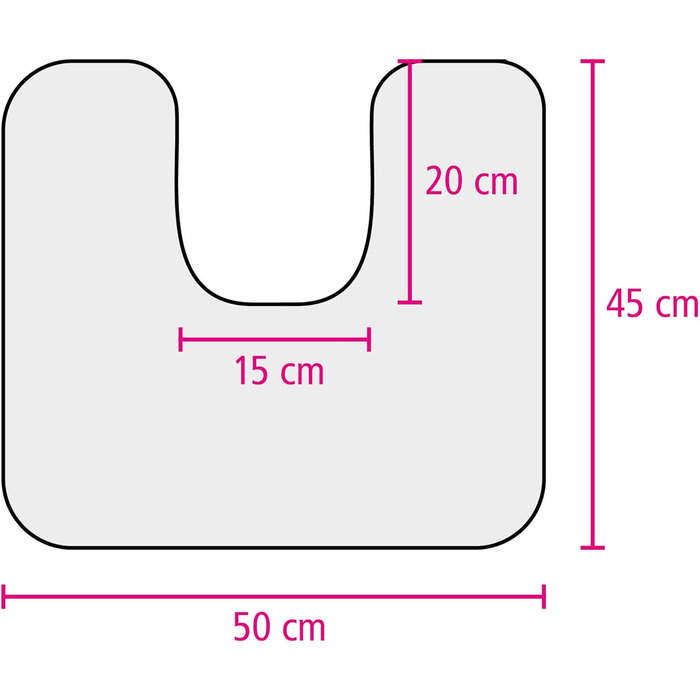 Килимок для ванної Gzze RIO, нековзний, 100 мікрофібра, килимок для туалету, 50x45 см (бензин)