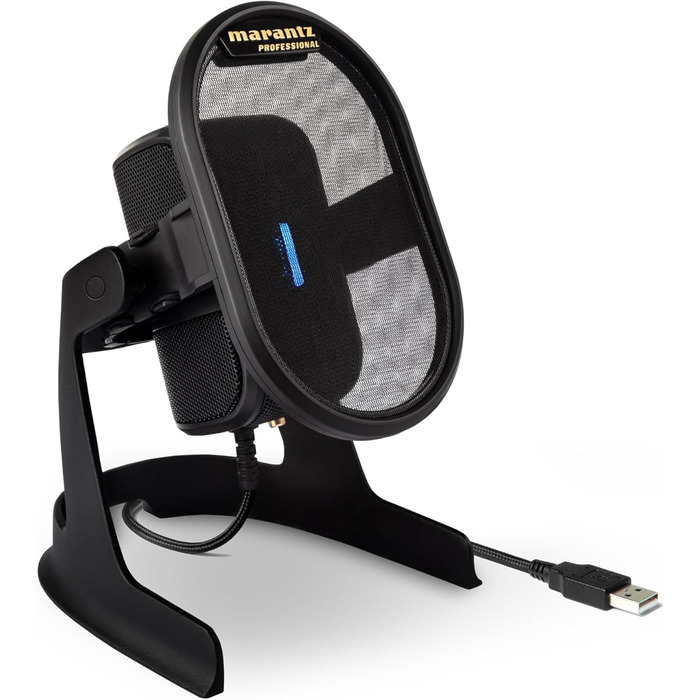 Мікрофон конденсаторний Marantz Professional MPM-1000U з великою мембраною та USB-підключенням для подкастів, студії та геймінгу