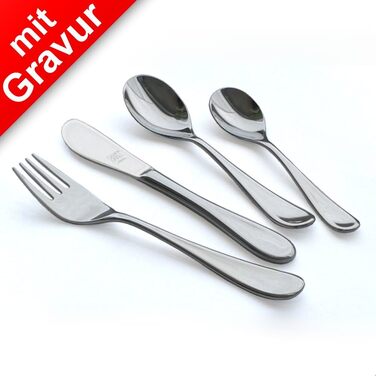 Дитячий столовий прилад Zwilling Filou з гравіюванням (ім'я) 4 шт. від ZWILLING J.A. Henckels, подарунок на хрещення/народження