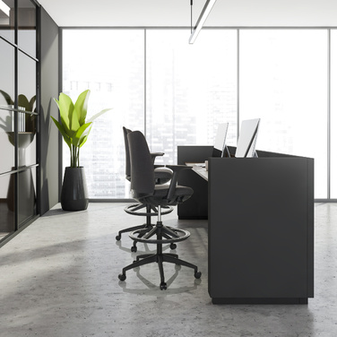 Робоче крісло / стільниця NESTORA WORK тканина чорна hjh OFFICE
