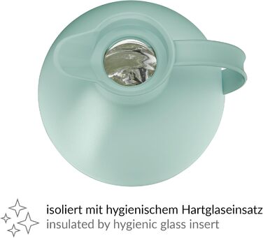 Термос Alfi Kugel 0.94л, зелений, з термоізоляційним скляним вкладишем, поворотним закриттям, BPA-free