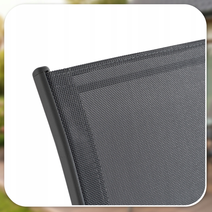 Комплект садових меблів MEBEL ELITE, сірий текстиль, 7 предметів