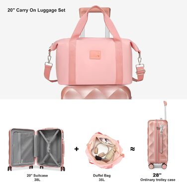 Набір валіз Sea Choice Hardschalen Trolley: 5шт (55/65/76 см), TSA-замок, рожеве золото