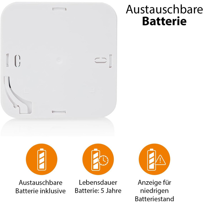 Smartwares Ко-Детектор диму та газу WiFi – 85 дБ, 10 років роботи сенсора, сповіщення через додаток, кнопка тестування, білий