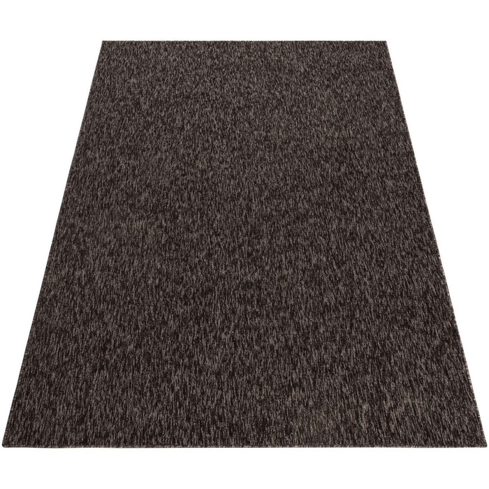 Килим з коротким ворсом Плоский тканий килим з петлями, легкий у догляді для вітальні, спальні та дитячої, світло-сірий (коричневий, 080x150 см)