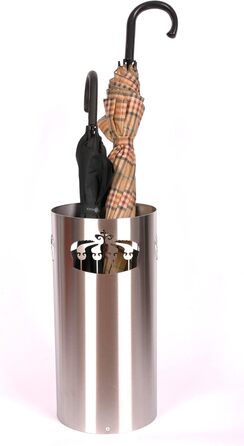 Підставка для парасольки Design Парасолька закрита, 23 x 23 см, матова нержавіюча сталь, Бренд Szagato, Зроблено в Німеччині (підставка для парасольки, тримач для парасольки, тримач для парасольки матовий) (A06 Design Crown)