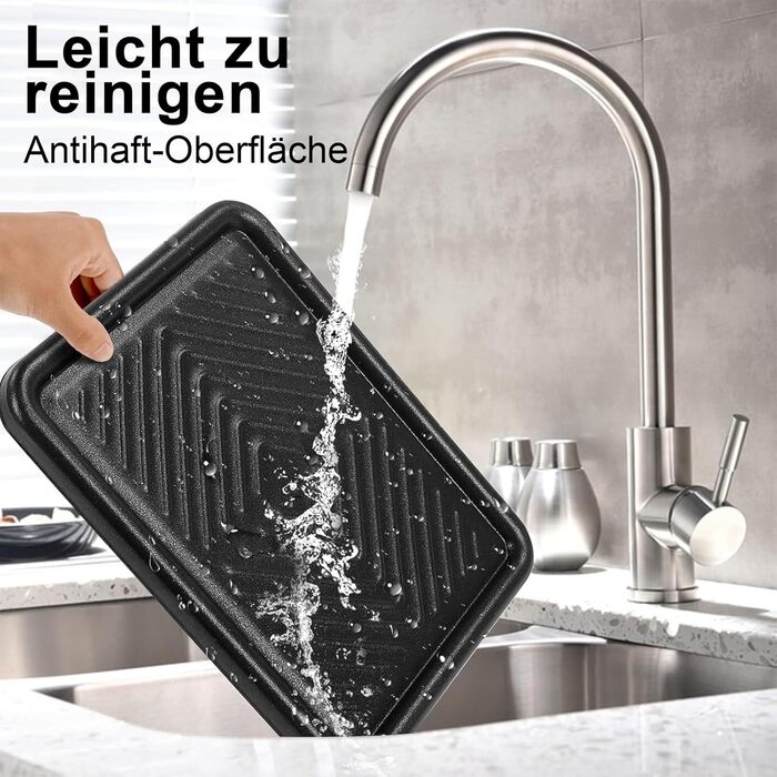 Ракле́т для 8 осіб - гриль з антипригарним покриттям, 8 міні-сковорідки та 4 дерев'яні лопатки, 1300W