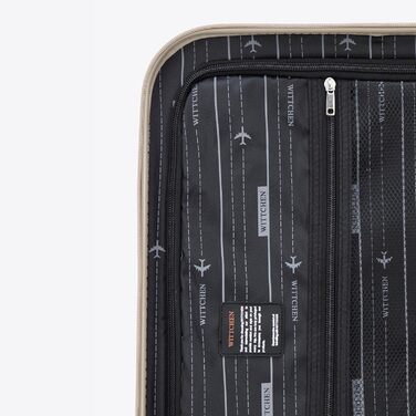 Набір валізWITTCHEN 3в1: велика, середня, маленька. Жорсткий корпус ABS, 4 колеса, кодовий замок. Підходить для Lufthansa, Eurowings, Ryanair, Condor. Бежевий колір.