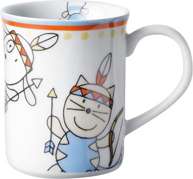 Дитячий посудовий набір Puresigns MOEMA 7-piece – Яскравий дизайн у стилі Дикого Заходу з вождем 'Мирна Корова' – Якісний нержавіючий сталь та порцеляна – Ідеально для днів народжень та особливих подій