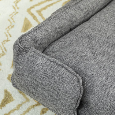 Диванчик для собак, лежанка для домашніх тварин, м'яке ліжко для тварин, знімний та пральний чохол, Натуральний + Темно-сірий