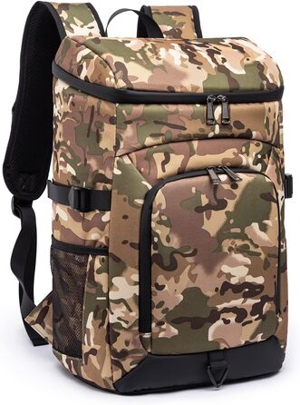 Рюкзак-холодильник Laripwit на 54 банки, 32л, камуфляж - ідеальний для пікніків, походів та кемпінгу