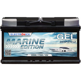 Гелева батарея 12 В 140 Ач Marine Edition технологія GEL, сонячна батарея для човна, автофургони, міцна надійна батарея для кемпінгу на човні Sola (120 Ач)