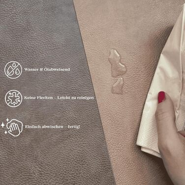 Набори підставки під тарілки Amber&Bee Lederoptik, 6 шт., миючіся, колір каштанове дерево