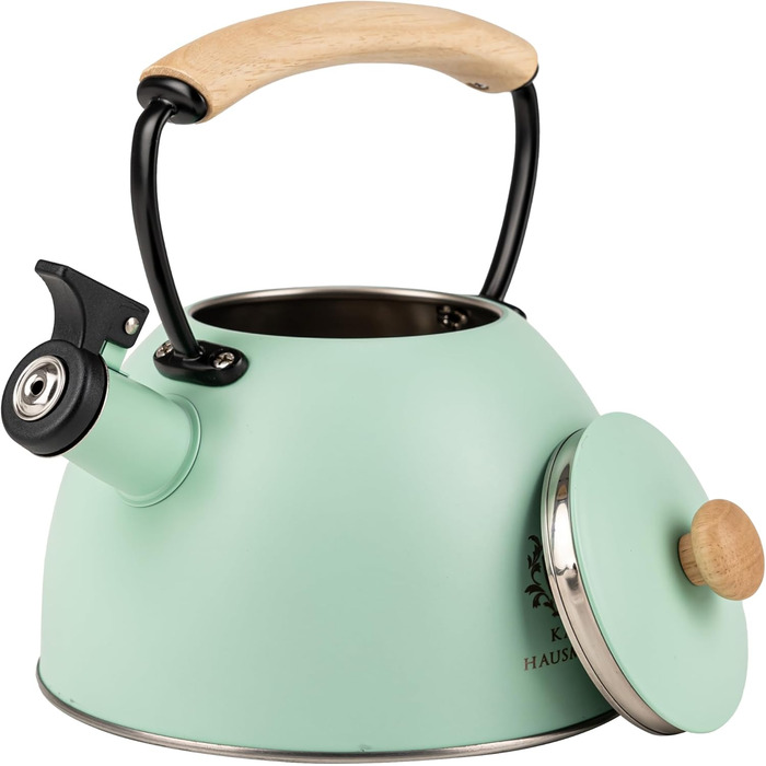 Електричний чайник Karl Hausmann 2.5L з автоматичним свистком - нержавіюча сталь, для Induktion, Gas та Electric плит