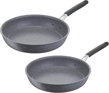 Набір сковорідок Lagostina Tempra Mineral з антипригарним покриттям, 24/28 см, силіконовий гриб, для всіх джерел тепла