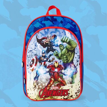 Рюкзак Marvel Avengers Kids 3 4 5 6 років - Дитячий рюкзак супергероя для маленьких хлопчиків - Тор Капітан Америка Рюкзак для дитячого садка Залізна людина - Шкільна сумка Дитячий садок для малюків - 36x25x12 см