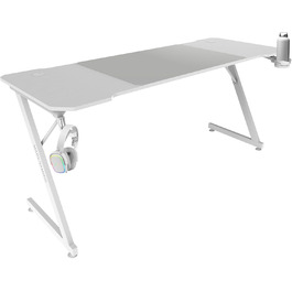 Стол Mars Gaming MGD-ERGOPRO: електричний, регульована висота 73-118 см, карбонова поверхня, металева конструкція, підставка для навушників, керування кабелями, 110x60 см, білий