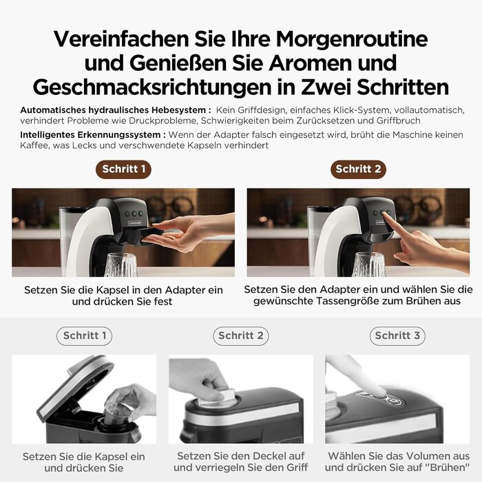 Кавомашина 5-в-1 Warriors1 для Nespresso, Dolce Gusto, Lavazza, FAP, кавова машина для дому та офісу, 20 bar, 0.8 л, автоматична