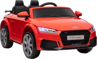 Дитячий електромобіль HOMCOM 12V, з пультом, музикою, USB/MP3, LED, для дітей 3-5 років, червоний
