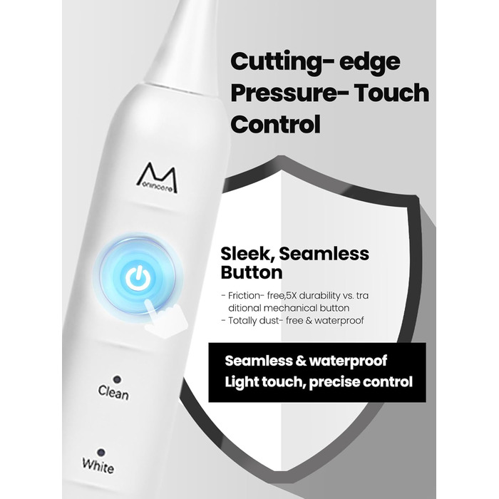 Електрична зубна щітка для дорослих B10PRO - акумулятор до 180 днів, 5 режимів, 48000 вібрацій/хв, IPX8, таймер, 4 насадки (рожева)