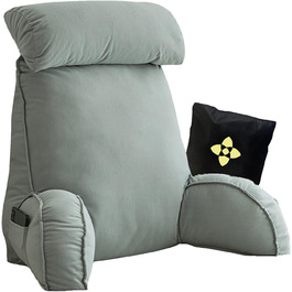 Підголовник для ліжка, велике крісло-мішок для читання з підлокітниками та знімним підголовником, для ліжка та дивана, 75x40x50 см