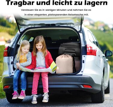 Надувний матрац 2 персони з електричною помпою, 190x125x20 см - для дому та кемпінгу