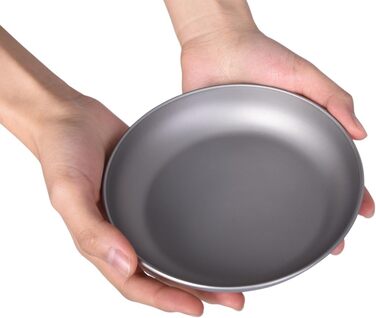 Тарілка для кемпінгу iBasingo Titan Teller 18.5 см: міцна, легка, з нержавіючої сталі, для пікніка та приготування їжі