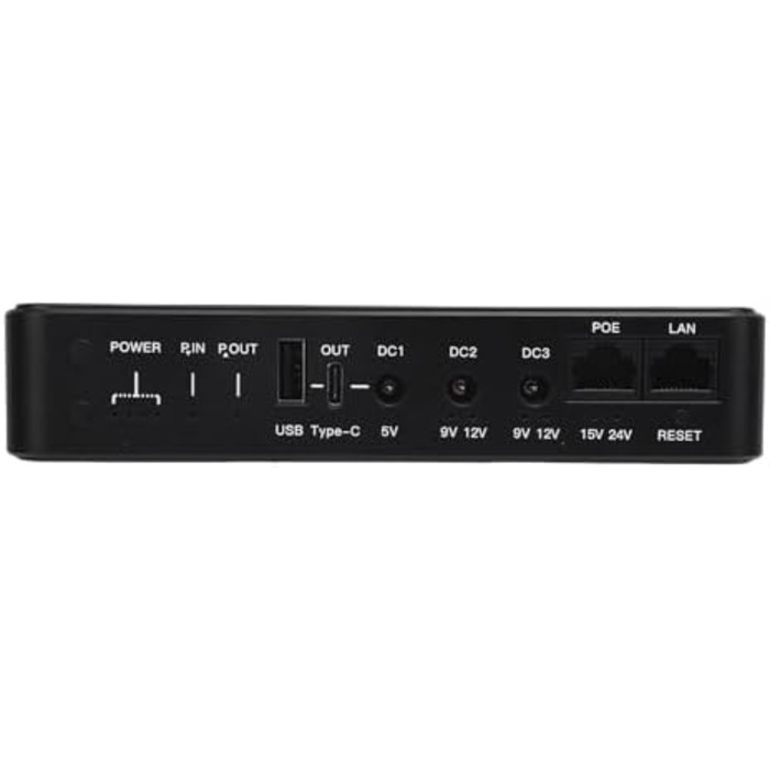 DC UPS 6 портів з Li-іон акумулятором 18000mAh для роутера та офісу. Підтримка 5V, 9V, 12V, 15V, 24V, USB Type-C, POE