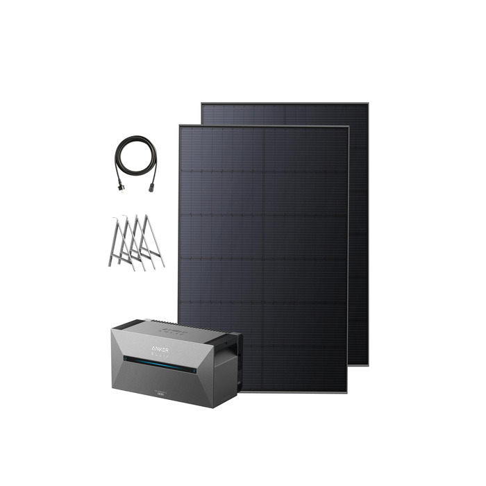 Anker SOLIX E1600 Pro: Портативна електростанція з сонячними панелями (1600 Wh, 890 Вт) + кріплення для балкону