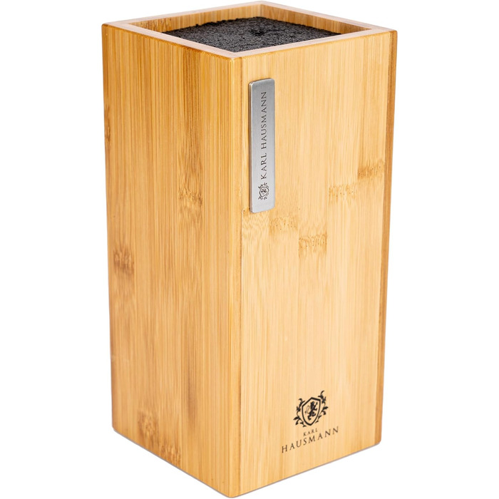 Блок для ножів Karl Hausmann з бамбука (без ножів) з вставкою з щетиною - універсальний, 23 x 10,8 x 10,8 см
