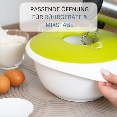 Набір для випічки Westmark Back-Set 4 шт. (Миска, Quirltopf, мірна склянка, скребок/деформувач), пластик, білий/червоний/прозорий