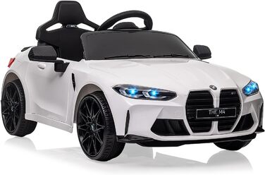 Дитячий електромобіль BMW M4 ліцензійний 12V, з пультом ДУ, світло, музика, для дітей від 3 років, білий