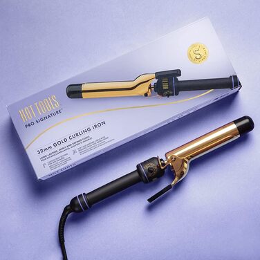 Плойка Hot Tools Pro Signature Gold 32 мм (позолочена пластина для укладання, імпульсна технологія, стійкі локони та хвилі) HTIR1576UKE 32 мм одинарна