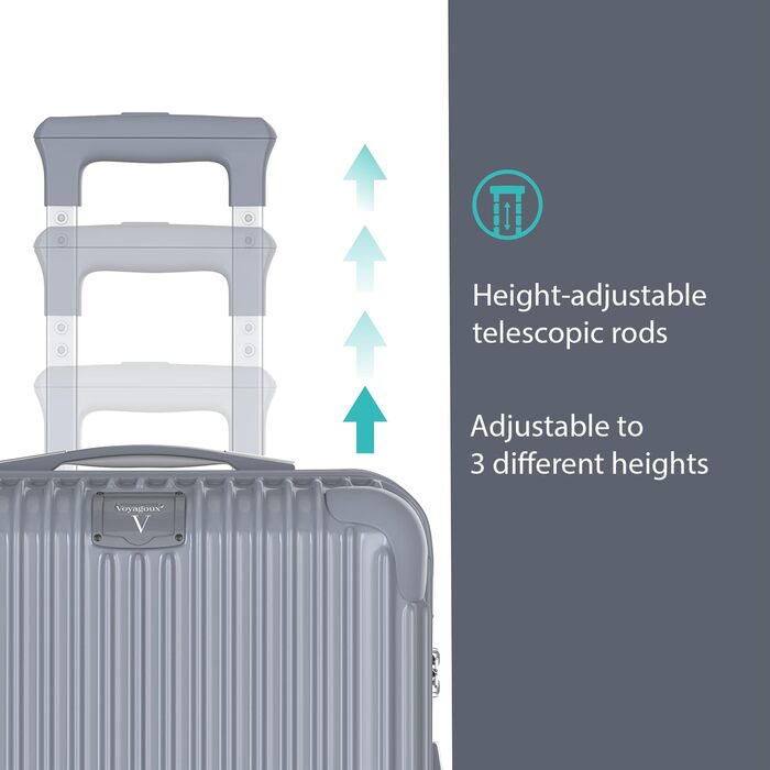 Набір валіз Voyagoux 2 шт. - 40L & 116L, жорсткі валізи, TSA-замок, ABS, 4 колеса 360°, міцний та легкий, рожеве золото