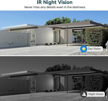 Відеодзвінок бездротовий 1080P з AI-розпізнаванням, нічне бачення, 2-сторонній аудіо, на батарейках, хмарне сховище, Wi-Fi 2.4 ГГц, для внутрішнього та зовнішнього використання (чорний)