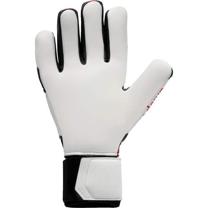 Футбольні воротарські рукавички Uhlsport розмір 10 чорний з червоним і білим кольорами