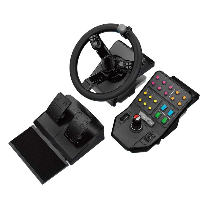 Джойстик Logitech G Saitek Farm Sim Controller для Farming Simulator: кермо, педалі, 38+ кнопок, USB, PC/Mac - Чорний