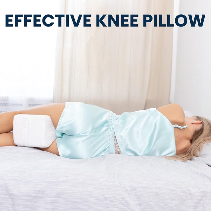 Подушка для ніг Everlasting Comfort - для комфорту в області стегна, спини та коліна. Keilkissen (клиноподібна подушка) для тих, хто спить на боці, з регульованим ремінцем та знімним чохлом