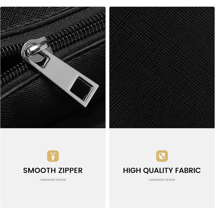 LOVEVOOK Набір сумок для жінок: 3 шт. (шопер, сумка на плече, сумка з ручкою) для подорожей, бізнесу, покупок. Чорний колір, срібна фурнітура