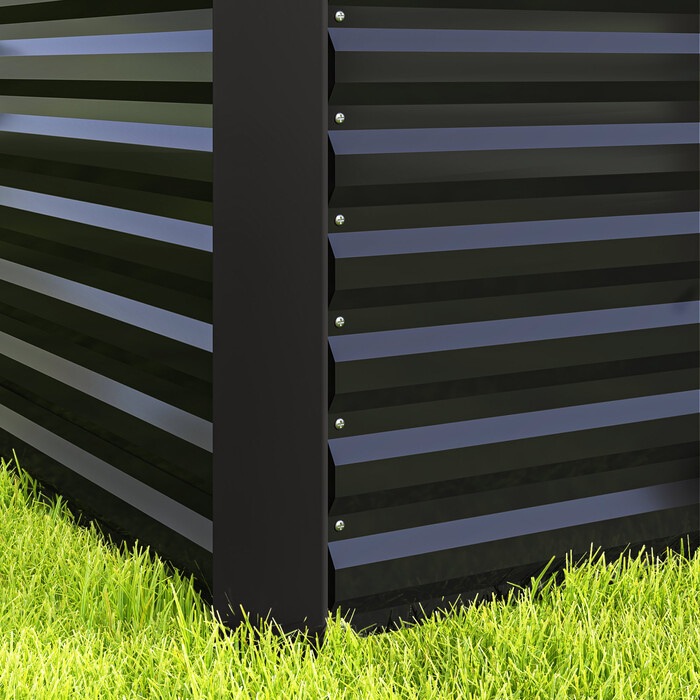 Набір з двох raised beds (високих грядок), ящики для вирощування рослин, поглиблені, металеві, 120 x 60 x 60 см, темно-сірі