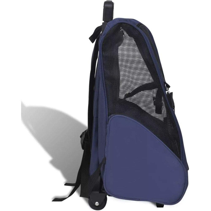 Складна сумка-візок для собак з рюкзаком для транспортування (синій)